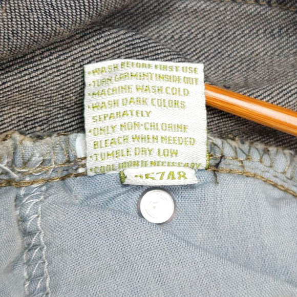 EUC Garnet Hill Bermuda Mid-Rise Denim Jean Shorts Sz. 10 Rolled Cuff Dark Wash - Picture 6 of 8